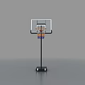 Interactive Zone Basketball Hoop With Portable Stand And Adjustable Height Design 3d model