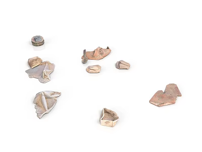 Artistic Sculpture Carving Works With Various Shapes And Small Decorative Fragments 3d model