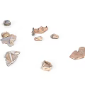 Artistic Sculpture Carving Works With Various Shapes And Small Decorative Fragments