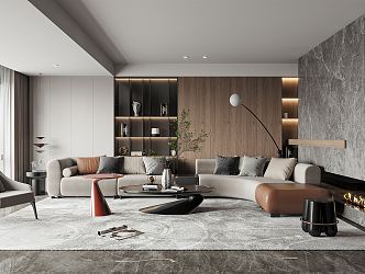 modern living room 3d model