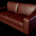 Modern Brown Leather Two Seater Sofa With Comfortable And Stylish Design Look