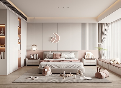 Modern Children's Room Daughter Room 3d model