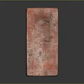 Unique Pink Textured Rectangular Block With Rough Surface And Solid Material