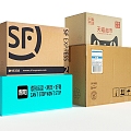 Carton paper shell packing box express box goods carton shunfeng Tmall supermarket carton 3d model