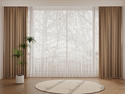 Modern Curtain Cloth Curtain Gauze Curtain model