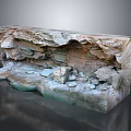 Wood and Stone Artistic Sculpture With Natural Textured Surface And Unique Decorative Design