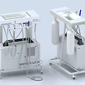 Professional Dental Medical Equipment With Mobile Wheel Cart Sink And Treatment Tools