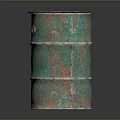 Rustic Metal Barrel With Vintage Design For Home Storage And Decor
