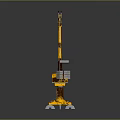 Mobile Yellow Construction Crane With Boom Cab And Heavy Duty Wheels Design