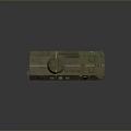 Military Armored Tank With Green Hull Tracks Turret And Hatch Details