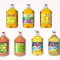 Various Brands Bottled Edible Cooking Oil Products Display With Different Labels And Types