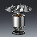 High Performance Engine Turbocharger Turbine With Metallic Blades And Robust Structure 3d model