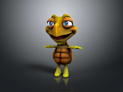 Turtle Cartoon Turtle Snapping Turtle Chickbill Turtle Reptile Cold Blooded Animal Reptile Class 3d model