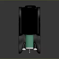 Green Vintage Car With Black Top Shiny Body And Classic Retro Design
