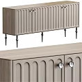Modern Stylish Dressers With Vertical Stripes Metal Legs And Marble Top