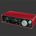 Red Focusrite Scarlett Solo USB Audio Interface for Computer Music Recording