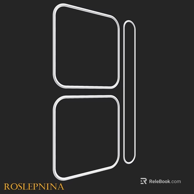 Minimalist Component Design With Rectangular Frames And Linear Structural Elements 3d model 