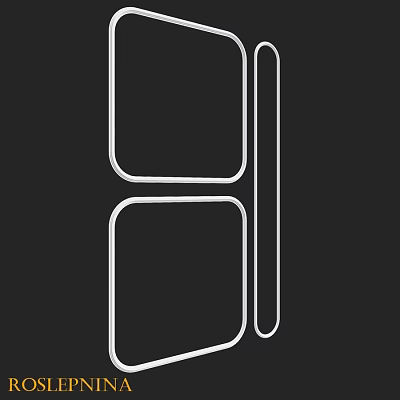 Minimalist Component Design With Rectangular Frames And Linear Structural Elements 3d model