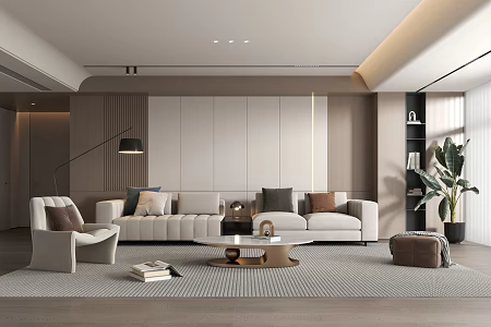 Modern Living Room Living Room Sofa Coffee Table Combination Simple Living Room Modern Simple Living Room 3d model