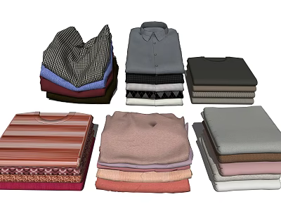 modern clothes folding clothes 3d model
