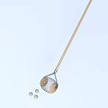Shuttlecock Picker Upper Sports Equipment With Long Wooden Handle And Metal Basket For Badminton Training