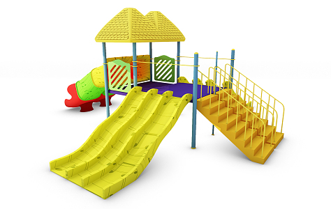 Modern play equipment Children's play equipment Slide 3d model