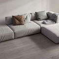 Modern corner sofa multiplayer sofa 3d model