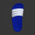Casual Blue Slippers With White Straps Comfortable Footwear Design For Daily Wear
