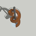 modern revolving staircase building revolving staircase 3d model