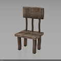 Rustic Wooden Chair Crafted From Natural Wood With Smooth Surface And Stable Legs