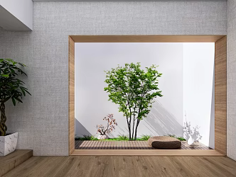 Modern landscape sketch courtyard sketch interior landscape landscaping plant pile landscape tree sinking landscape courtyard 3d model