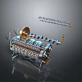 Detailed 3D Model Of Tire Structure With Tread Bead And Internal Components