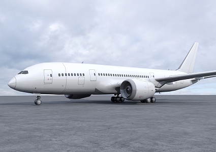 modern passenger aircraft 3d model