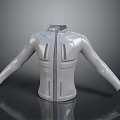 Gray Lightweight Jacket With Modern Design Zipper And Pockets