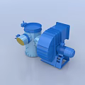 Blue Industrial Equipment With Motor Driven Pump And Compact Mechanical Structure