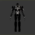 Futuristic Robot Game Movie Character With Black Yellow Mechanical Armor Design