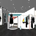 Elegant Modern Clothing Store Interior Design With Open Display Racks And Decorative Elements