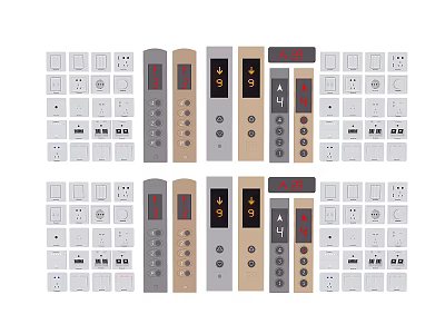 Hardware switch panel 3d model