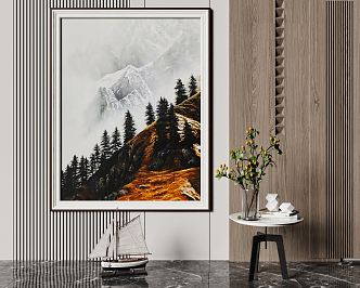 Modern Landscape Painting Decorative Painting Hanging Painting 3d model