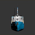 engineering ship industrial ship digging ship gold mining ship 3d model