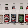 Assorted Beer Bottles From Various Brands With Unique Label Designs