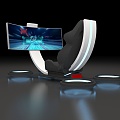 Modern game table and chair equipment 3d model