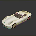 Sleek Silver Two Door Sports Car With Streamlined Body And Alloy Wheels