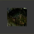 Natural Mountain Landscape Model Featuring Green Vegetation And Rocky Terrain