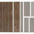 Decorative Wooden Slat and Gray Brown Textured Wall Panels for Interior Home Design