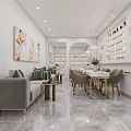 Modern Beauty Hair Salon Interior With Open Layout Reception Sofa And Styling Stations