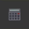 Practical Desktop Calculator With Gray Body Numeric Keys And Red Function Button For Daily Use