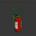 Red Fire Extinguisher With Black Hose Handle And Safety Label For Home Office Safety
