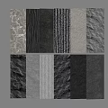 Background Wall Design Featuring Various Textures And Gray Black Color Options For Interior 3d model