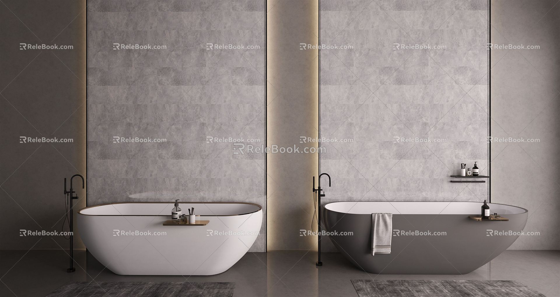 Modern Bathtub Bathtub Combo 3d model